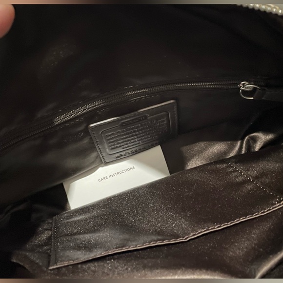 NWT authentic coach hand/shoulder satin bag - Picture 5 of 11